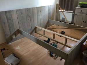 Super Bed maken met bouwtekening + instructie (ook steigerhout) NQ-94